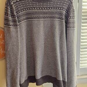 British Khaki Taupe & White Crewneck Knit Sweater